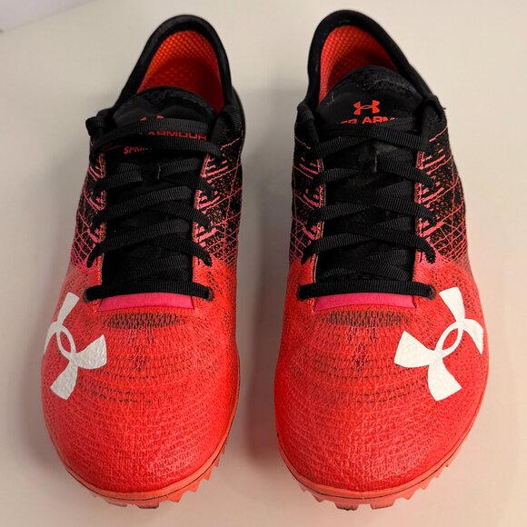 Under Armour‎ Speedform Sprint 2 Track Field Spikes Red Black Mens 7.5 - Picture 2 of 8